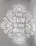 The Born by the Sea Womens Sun Is Hoodie in Storm Grey