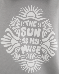 The Born by the Sea Womens Sun Is Hoodie in Storm Grey