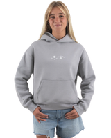 The Born by the Sea Womens Sun Is Hoodie in Storm Grey