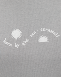 The Born by the Sea Womens Sun Is Hoodie in Storm Grey