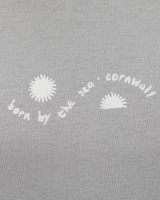 The Born by the Sea Womens Sun Is Hoodie in Storm Grey