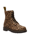 1460 Smooth Mini Leopard Spot Hair On Pascal Boots in Light Tan & Black