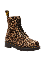 1460 Smooth Mini Leopard Spot Hair On Pascal Boots in Light Tan & Black