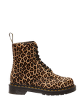 1460 Smooth Mini Leopard Spot Hair On Pascal Boots in Light Tan & Black
