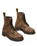 1460 Smooth Mini Leopard Spot Hair On Pascal Boots in Light Tan & Black