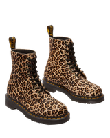 1460 Smooth Mini Leopard Spot Hair On Pascal Boots in Light Tan & Black