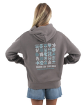 The Born by the Sea Womens Drifter Faded Hoodie in Faded Grey