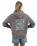 The Born by the Sea Womens Drifter Faded Hoodie in Faded Grey