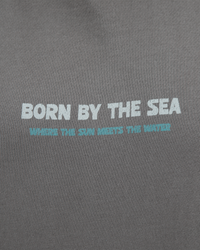 The Born by the Sea Womens Drifter Faded Hoodie in Faded Grey