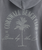 The Born by the Sea Womens Cornwall Palm Faded Hoodie in Faded Grey