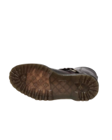 Anistone Crazy Horse Leather Harness Ankle Boots in Dark Brown