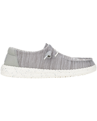 The Hey Dude Shoes Womens Wendy Stretch Sox Shoes in Light Grey