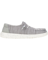 The Hey Dude Shoes Womens Wendy Stretch Sox Shoes in Light Grey