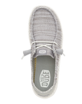 The Hey Dude Shoes Womens Wendy Stretch Sox Shoes in Light Grey