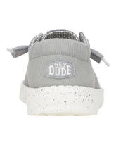 The Hey Dude Shoes Womens Wendy Stretch Sox Shoes in Light Grey