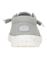 The Hey Dude Shoes Womens Wendy Stretch Sox Shoes in Light Grey