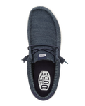 The Hey Dude Shoes Mens Wally Stretch Sox Shoes in Navy