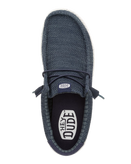 The Hey Dude Shoes Mens Wally Stretch Sox Shoes in Navy