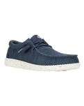 The Hey Dude Shoes Mens Wally Stretch Sox Shoes in Navy