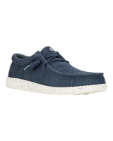 The Hey Dude Shoes Mens Wally Stretch Sox Shoes in Navy