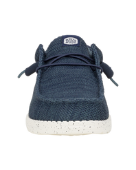 The Hey Dude Shoes Mens Wally Stretch Sox Shoes in Navy