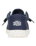 The Hey Dude Shoes Mens Wally Stretch Sox Shoes in Navy