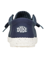 The Hey Dude Shoes Mens Wally Stretch Sox Shoes in Navy