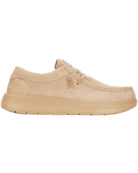 The Hey Dude Shoes Mens Wally Comf Suede Shoes in Tan