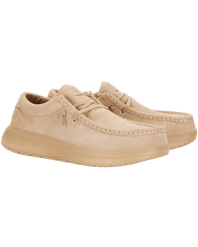 The Hey Dude Shoes Mens Wally Comf Suede Shoes in Tan