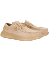 The Hey Dude Shoes Mens Wally Comf Suede Shoes in Tan