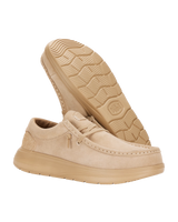 The Hey Dude Shoes Mens Wally Comf Suede Shoes in Tan