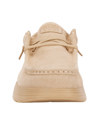 The Hey Dude Shoes Mens Wally Comf Suede Shoes in Tan