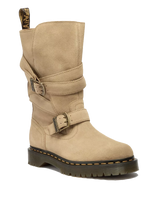 Anistone Two Strap Suede Biker Boots in Savannah Tan