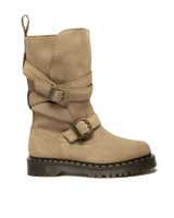 Anistone Two Strap Suede Biker Boots in Savannah Tan