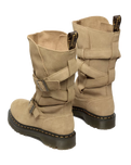 Anistone Two Strap Suede Biker Boots in Savannah Tan