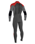 Boys Epic 3/2mm Back Zip Wetsuit in Graphite, Smoke, Red & Red