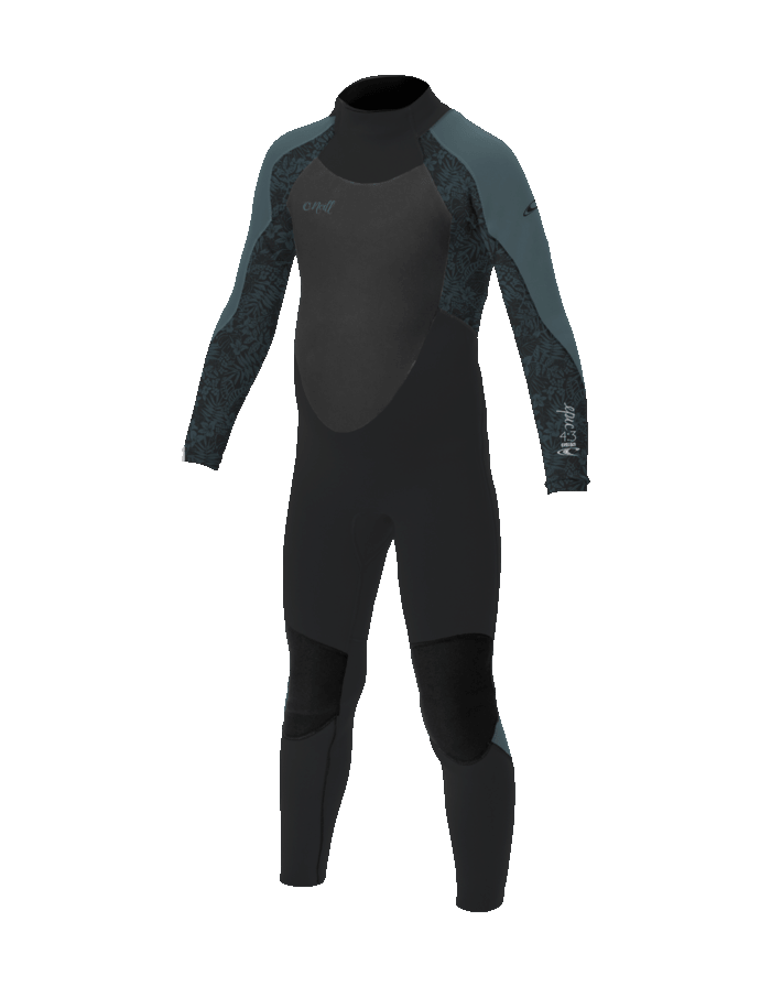 The O'Neill Girls Epic 4/3mm Back Zip Wetsuit in Tempered Steel, Shaded Island Sky & Shade