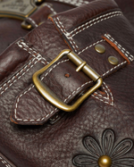 Anistone Hi Flower Rigger Boots in Dark Brown Grizzly