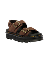 ZebZag Tumbled Nubuck Sandals in Sepia Brown