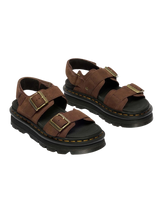 ZebZag Tumbled Nubuck Sandals in Sepia Brown