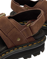 ZebZag Tumbled Nubuck Sandals in Sepia Brown