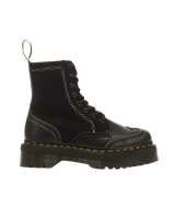 Jadon Rodeo 8-Eye Classic Pull Up+ Bronx Suede Boots in Black