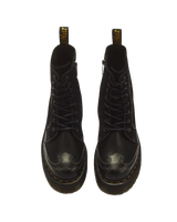 Jadon Rodeo 8-Eye Classic Pull Up+ Bronx Suede Boots in Black