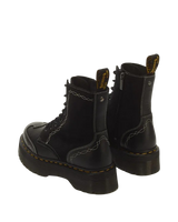 Jadon Rodeo 8-Eye Classic Pull Up+ Bronx Suede Boots in Black