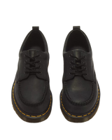 Lowell 4-Eye Crazy Horse Leather Shoes in Black