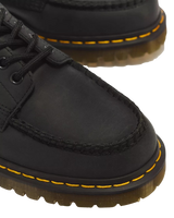 Lowell 4-Eye Crazy Horse Leather Shoes in Black