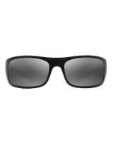 The Maui Jim Big Wave Polarised Wrap Sunglasses in Matte Black Neutral Grey
