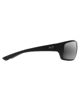 The Maui Jim Big Wave Polarised Wrap Sunglasses in Matte Black Neutral Grey