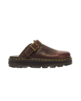 ZebZag Crazy Horse Leather Mules in Dark Brown