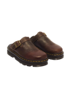 ZebZag Crazy Horse Leather Mules in Dark Brown